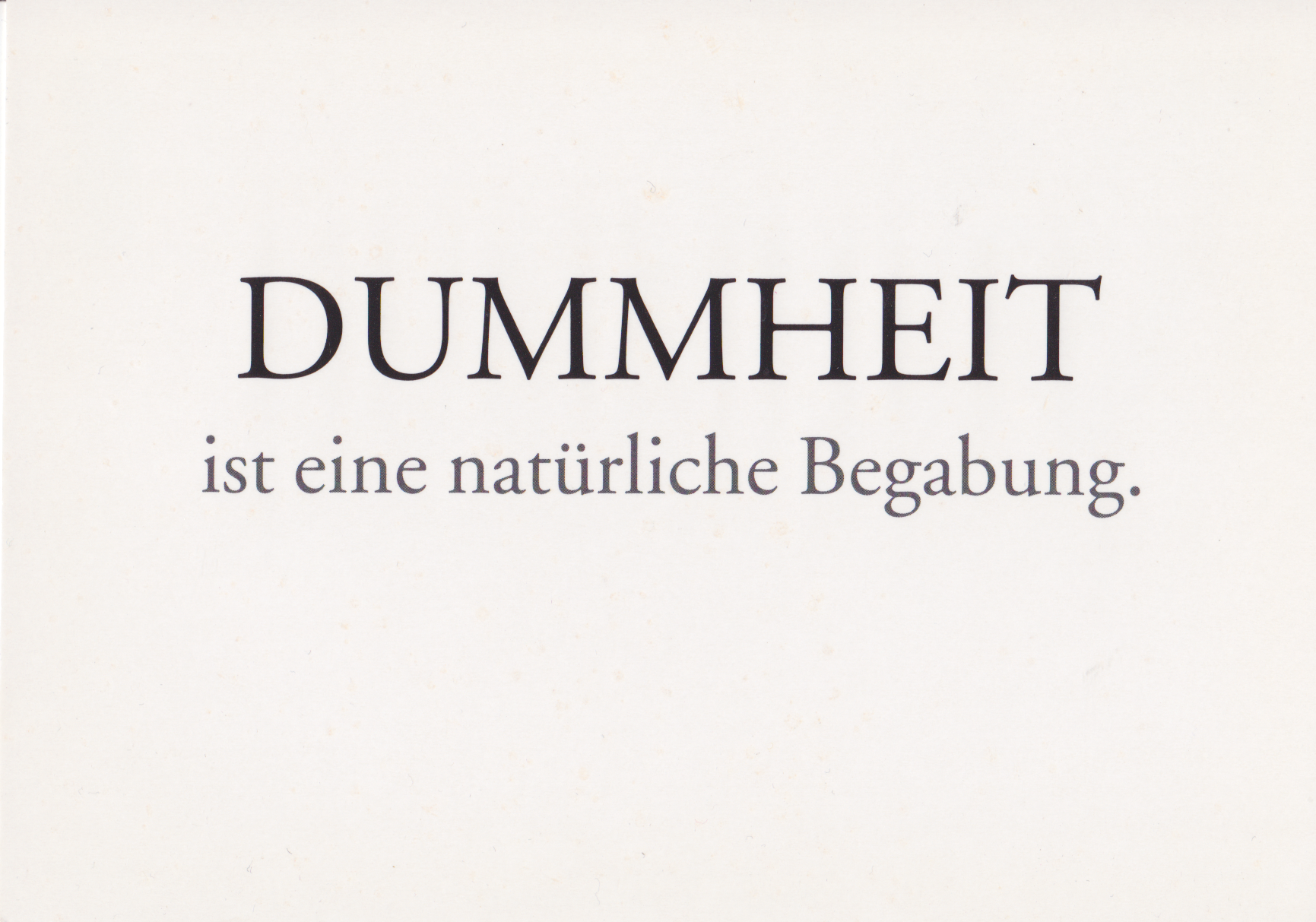 Dummheit